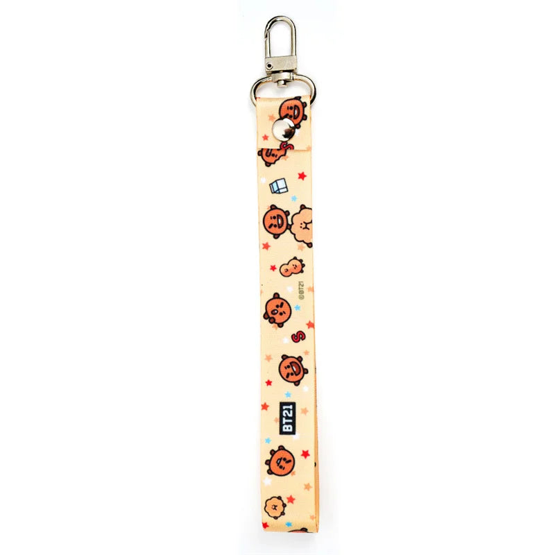 Kawaii BT21 TATA Phone Canvas Keychain β Anti-Lost Strap & Wristband
