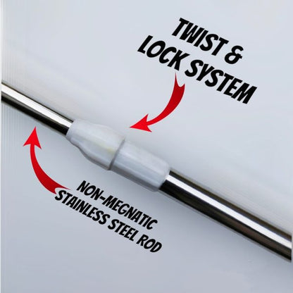 Solar Panel Cleaning Brush | 6ft Extendable  Steel Solar Panel Cleaning Brush With Water Flow System Long Reach Rod, Soft Bristle Head For Streak-free, Efficient Solar Panel Maintenance | Solar Panel Cleaning Brush (without Box)