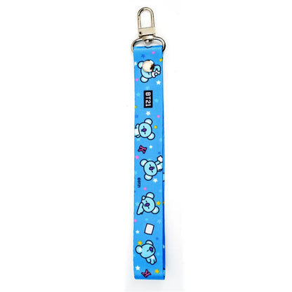 Kawaii BT21 TATA Phone Canvas Keychain – Anti-Lost Strap & Wristband