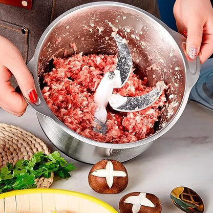 Effortless 1000W 3L Electric Meat Grinder & Food Chopper – Stainless Steel Blades, Multipurpose Cutter & Mincer for Meat, Vegetables & Fruits – HomeStar Black Edition