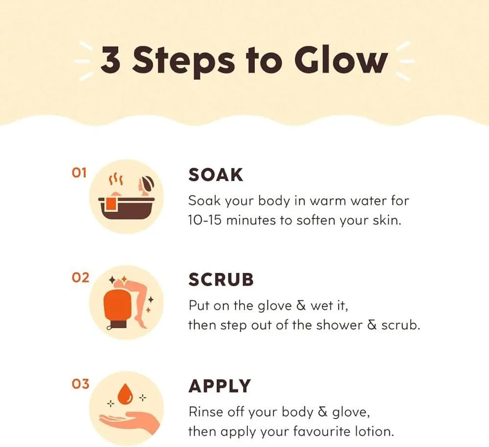 Exfoliating Gloves Dead Skin Remover – Moroccan Exfoliating Gloves – Exfoliating Massage Mitt Back Scrubber Glove