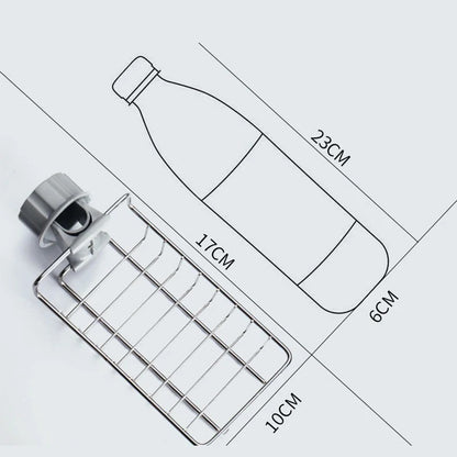 Premium Stainless Steel Adjustable Sink Caddy – Multi-Purpose Kitchen & Bathroom Sponge, Soap & Brush Organizer