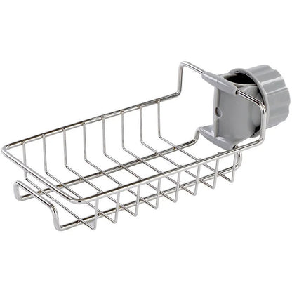 Premium Stainless Steel Adjustable Sink Caddy – Multi-Purpose Kitchen & Bathroom Sponge, Soap & Brush Organizer